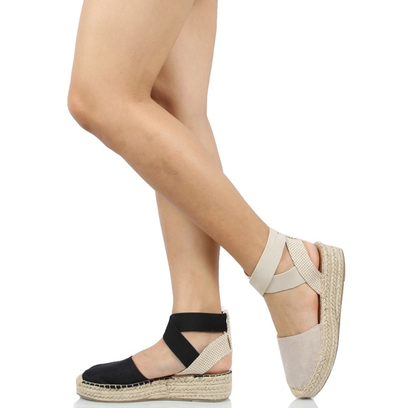 Size 7 Black Linen Crochet Elastic Ankle Wrap - Picture 5 of 5